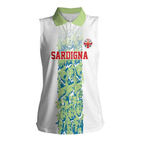 Custom Sardinia Football Women Sleeveless Polo Shirt Sardigna Sporty Style