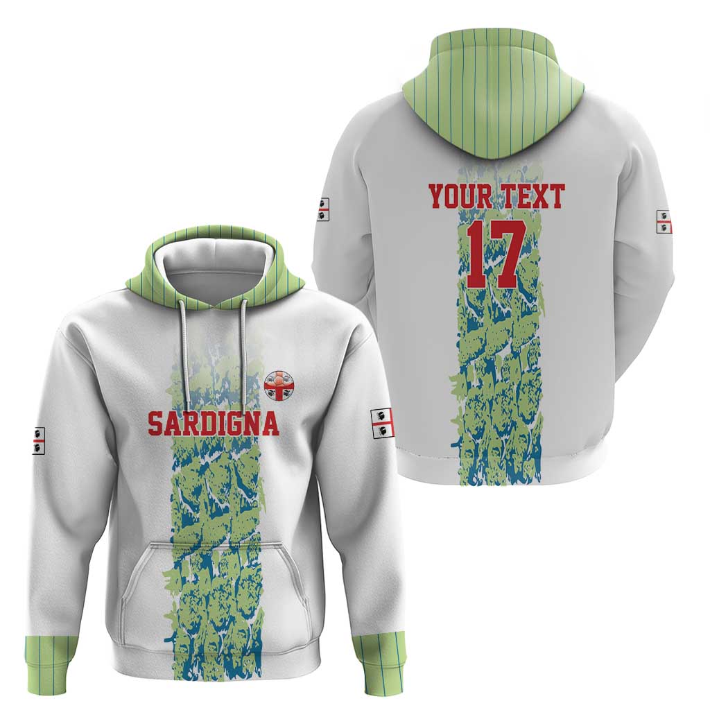 Custom Sardinia Football Zip Hoodie Sardigna Sporty Style