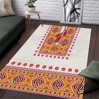 Slovakia Costume Area Rug Traditional Folk Pattern