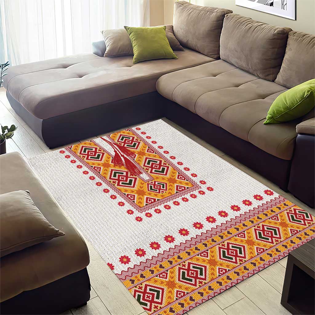 Slovakia Costume Area Rug Traditional Folk Pattern