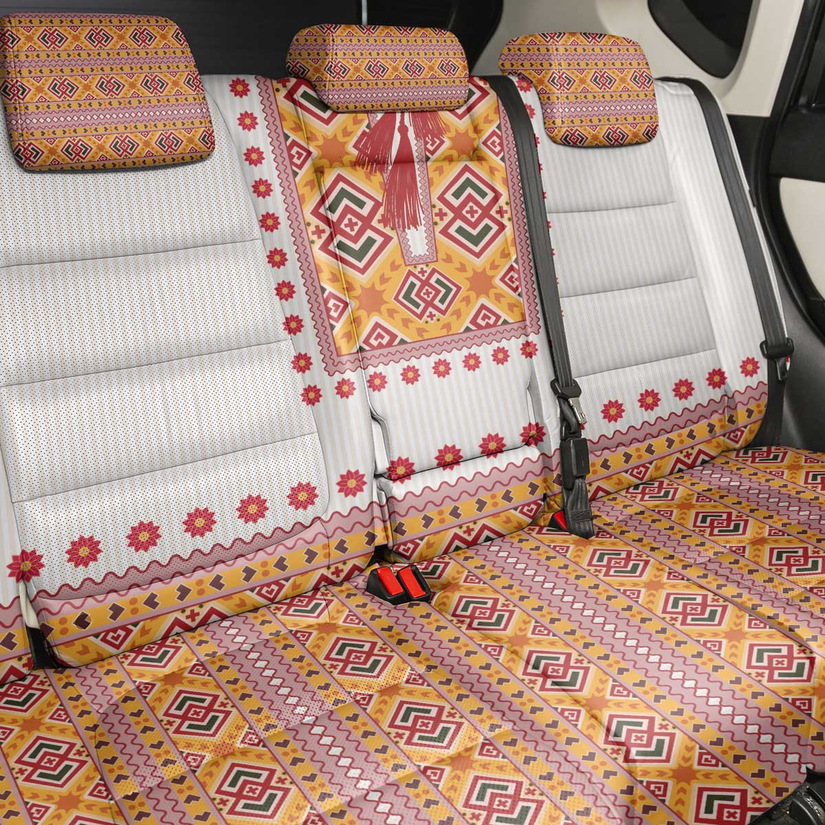 Slovakia Costume Back Car Seat Cover Traditional Folk Pattern