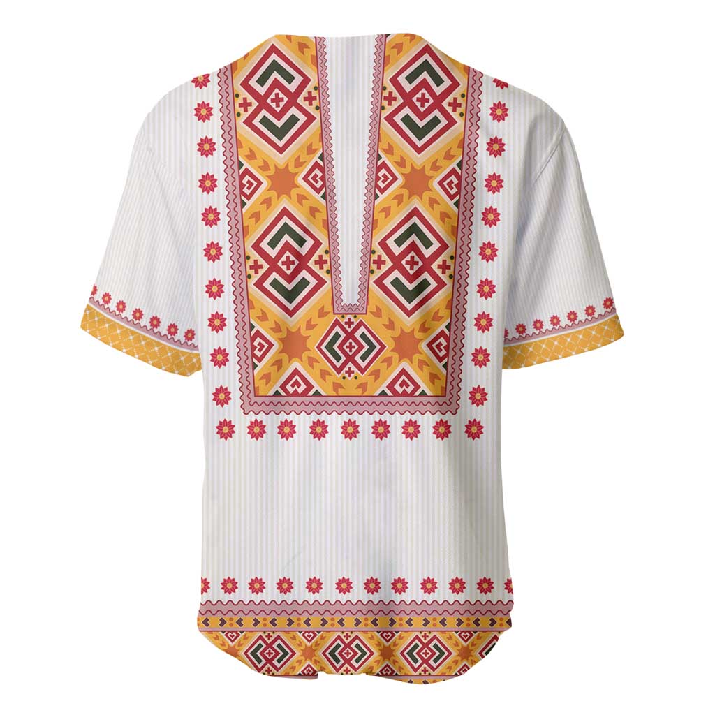 Slovakia Costume Baseball Jersey Traditional Folk Pattern