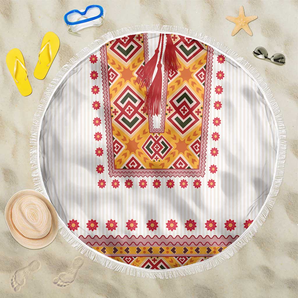 Slovakia Costume Beach Blanket Traditional Folk Pattern