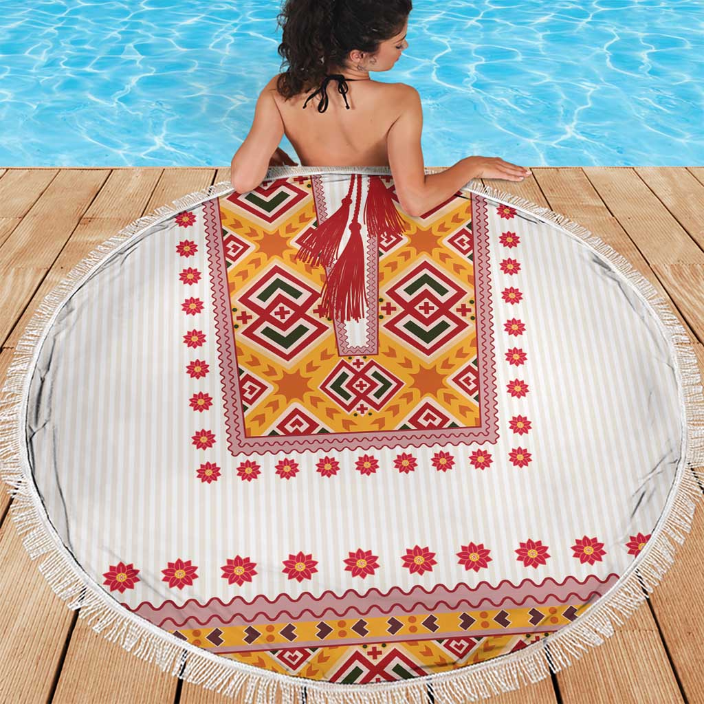 Slovakia Costume Beach Blanket Traditional Folk Pattern