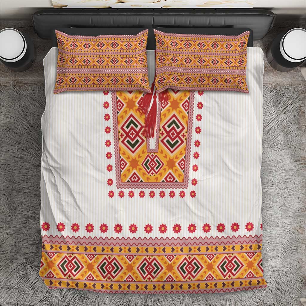 Slovakia Costume Bedding Set Traditional Folk Pattern