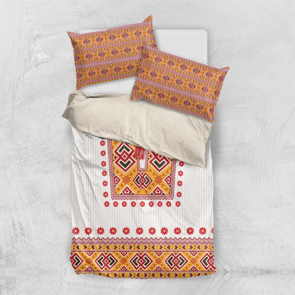 Slovakia Costume Bedding Set Traditional Folk Pattern