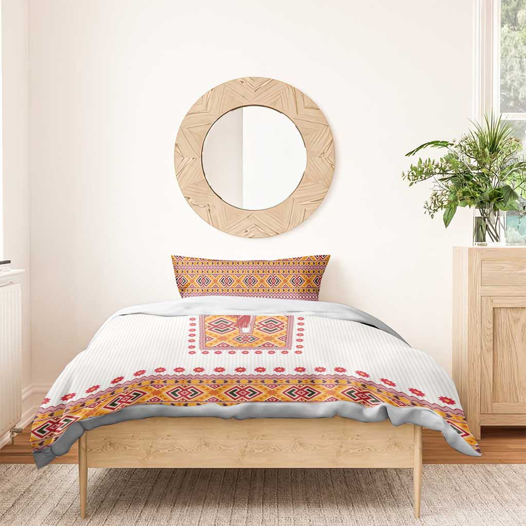 Slovakia Costume Bedding Set Traditional Folk Pattern