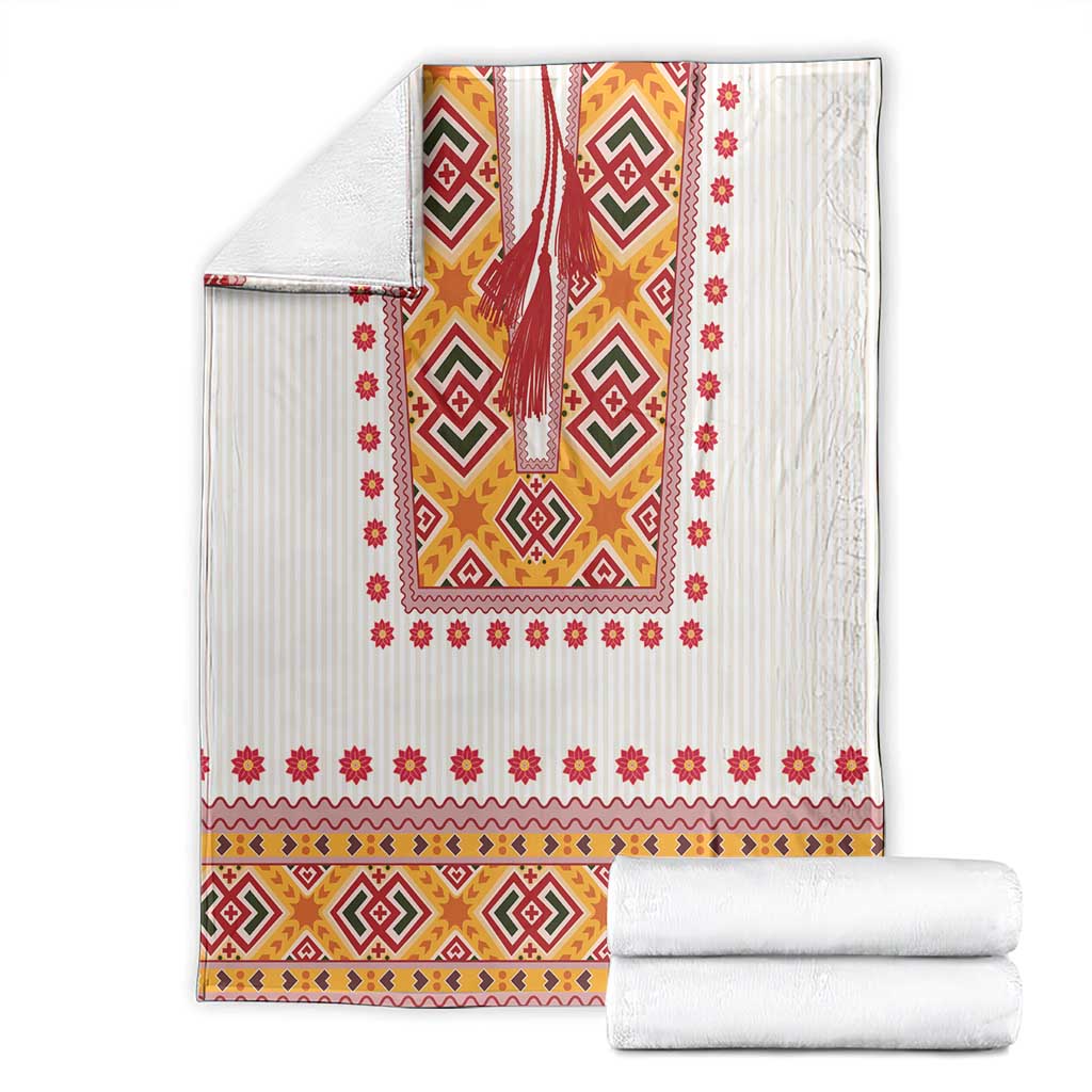 Slovakia Costume Blanket Traditional Folk Pattern