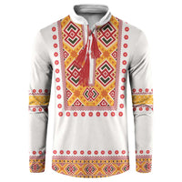 Slovakia Costume Button Sweatshirt Traditional Folk Pattern