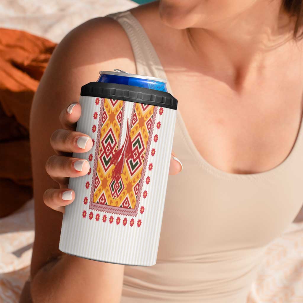 Slovakia Costume 4 in 1 Can Cooler Tumbler Traditional Folk Pattern