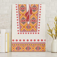 Slovakia Costume Canvas Wall Art Traditional Folk Pattern