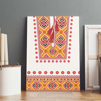 Slovakia Costume Canvas Wall Art Traditional Folk Pattern