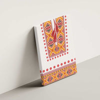 Slovakia Costume Canvas Wall Art Traditional Folk Pattern