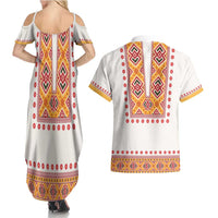 Slovakia Costume Couples Matching Summer Maxi Dress and Hawaiian Shirt Traditional Folk Pattern