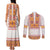 Slovakia Costume Couples Matching Tank Maxi Dress and Long Sleeve Button Shirt Traditional Folk Pattern