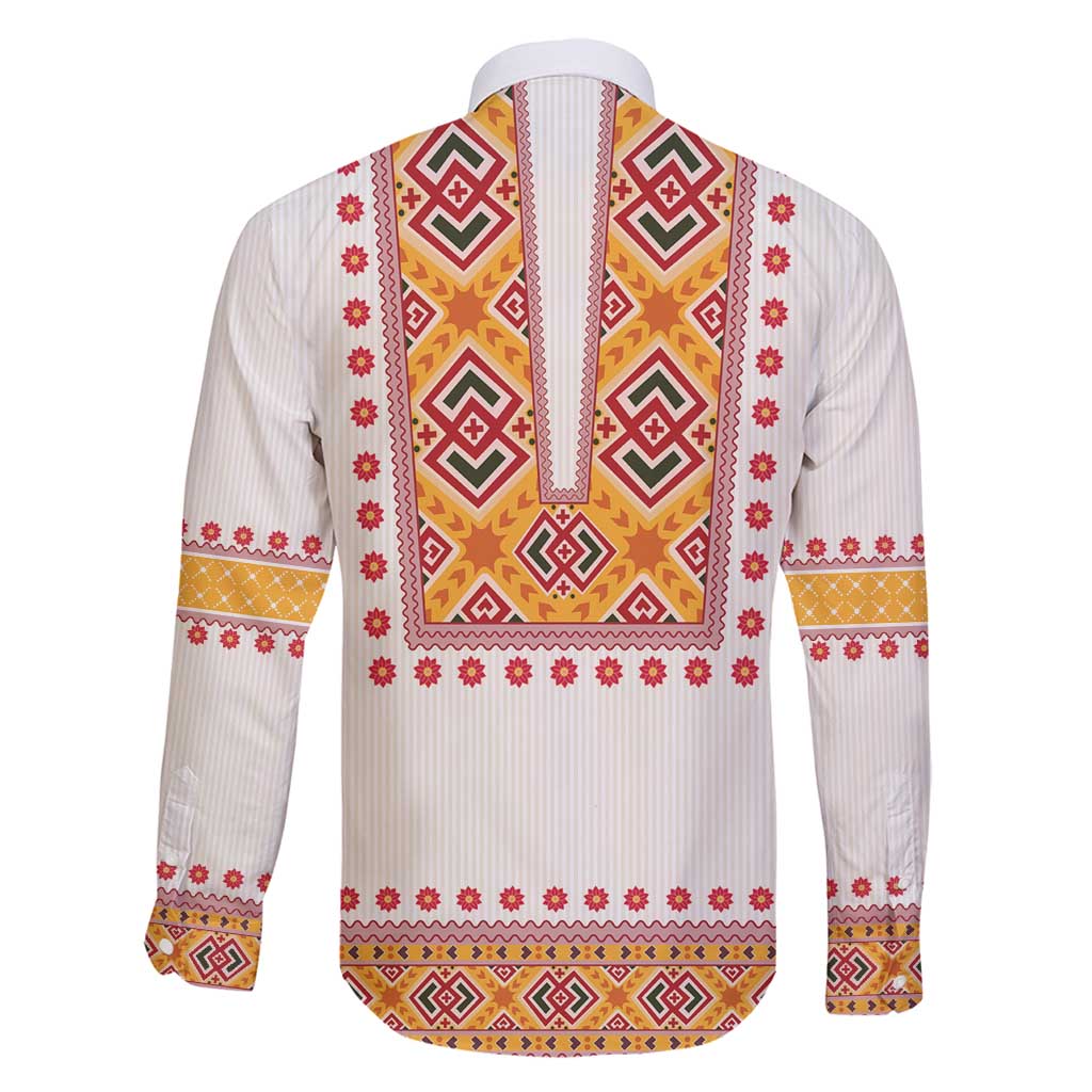 Slovakia Costume Family Matching Long Sleeve Bodycon Dress and Hawaiian Shirt Traditional Folk Pattern