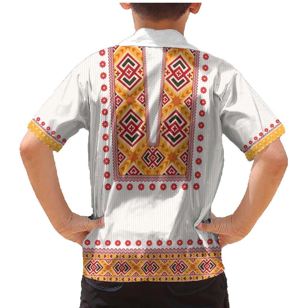 Slovakia Costume Family Matching Mermaid Dress and Hawaiian Shirt Traditional Folk Pattern