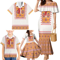 Slovakia Costume Family Matching Mermaid Dress and Hawaiian Shirt Traditional Folk Pattern