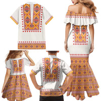 Slovakia Costume Family Matching Mermaid Dress and Hawaiian Shirt Traditional Folk Pattern