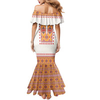 Slovakia Costume Family Matching Mermaid Dress and Hawaiian Shirt Traditional Folk Pattern