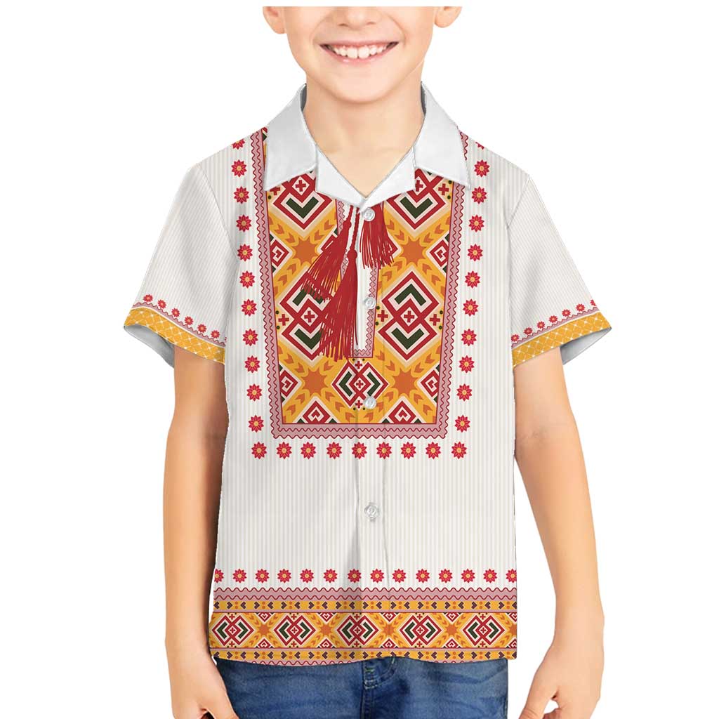 Slovakia Costume Family Matching Mermaid Dress and Hawaiian Shirt Traditional Folk Pattern