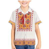 Slovakia Costume Family Matching Mermaid Dress and Hawaiian Shirt Traditional Folk Pattern