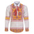 Slovakia Costume Family Matching Off The Shoulder Long Sleeve Dress and Hawaiian Shirt Traditional Folk Pattern