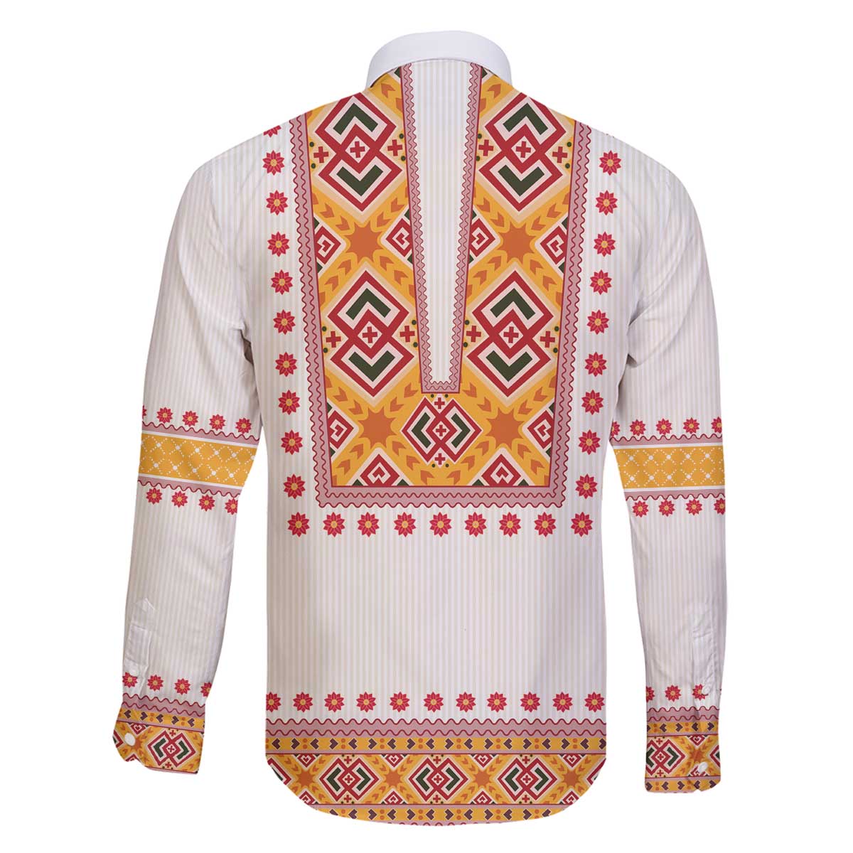 Slovakia Costume Family Matching Off The Shoulder Long Sleeve Dress and Hawaiian Shirt Traditional Folk Pattern