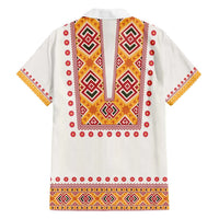 Slovakia Costume Family Matching Off Shoulder Maxi Dress and Hawaiian Shirt Traditional Folk Pattern