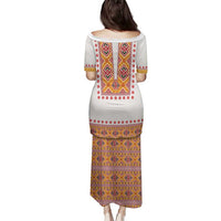 Slovakia Costume Family Matching Puletasi and Hawaiian Shirt Traditional Folk Pattern