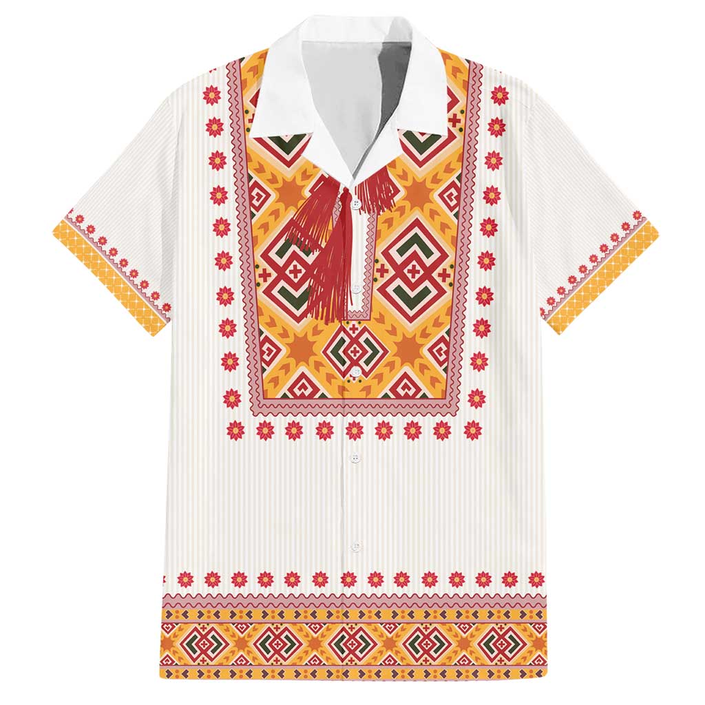 Slovakia Costume Family Matching Short Sleeve Bodycon Dress and Hawaiian Shirt Traditional Folk Pattern