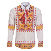 Slovakia Costume Family Matching Short Sleeve Bodycon Dress and Hawaiian Shirt Traditional Folk Pattern