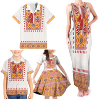 Slovakia Costume Family Matching Tank Maxi Dress and Hawaiian Shirt Traditional Folk Pattern