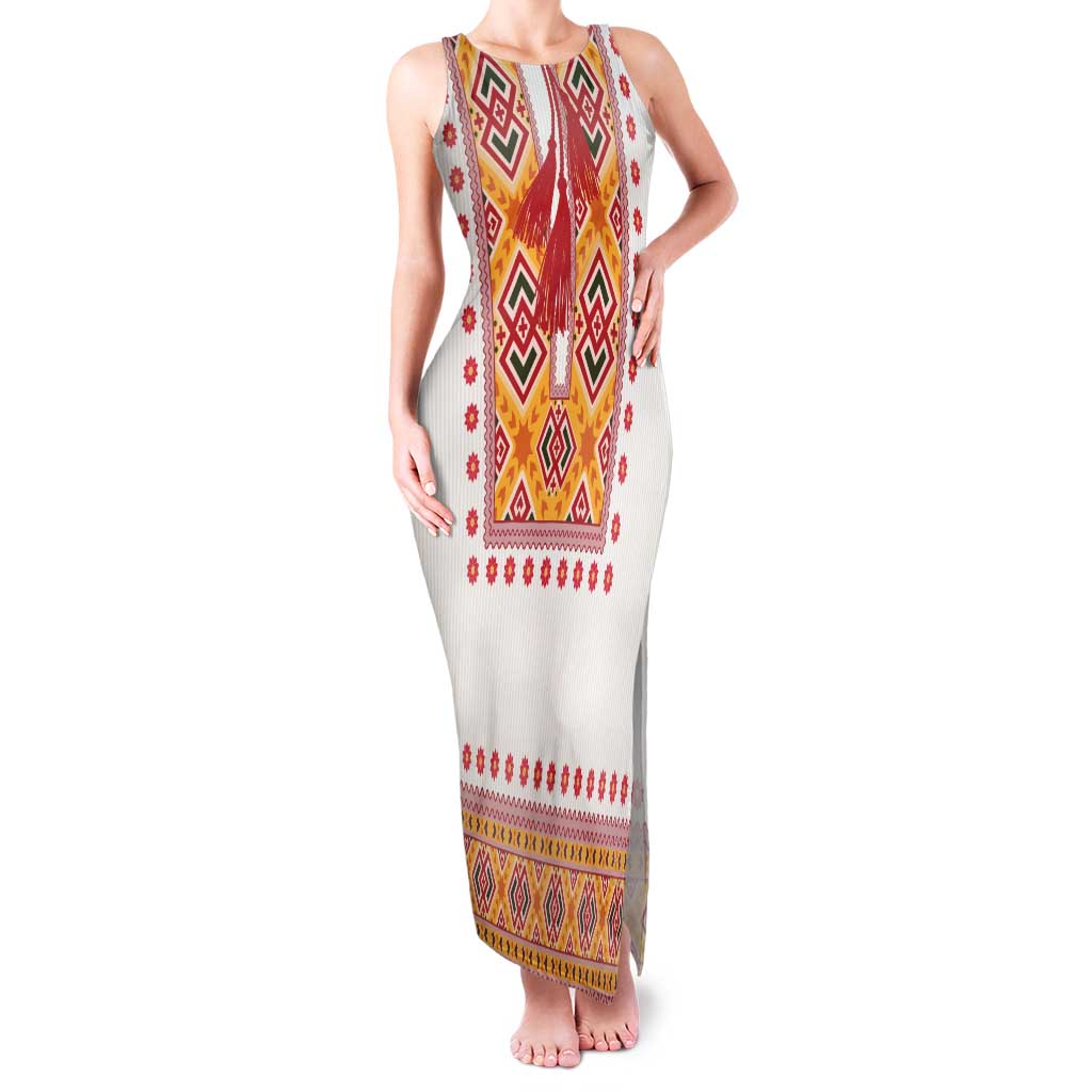 Slovakia Costume Family Matching Tank Maxi Dress and Hawaiian Shirt Traditional Folk Pattern