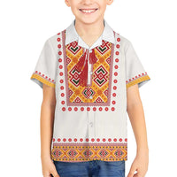Slovakia Costume Family Matching Tank Maxi Dress and Hawaiian Shirt Traditional Folk Pattern