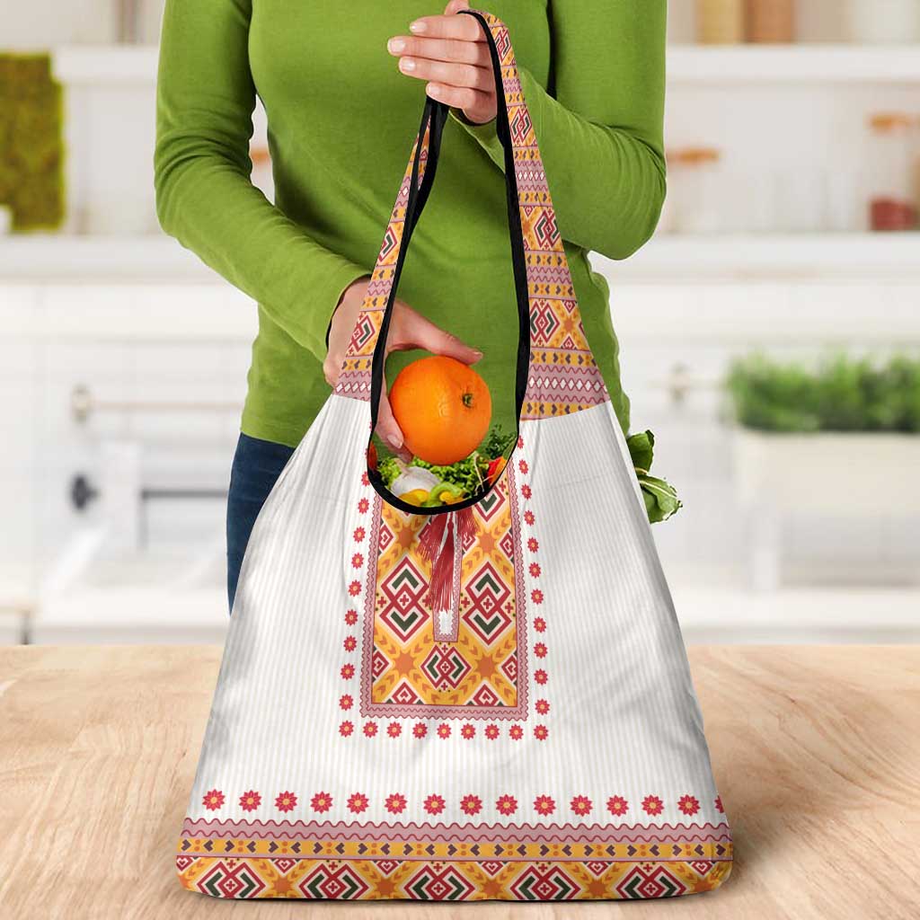 Slovakia Costume Grocery Bag Traditional Folk Pattern