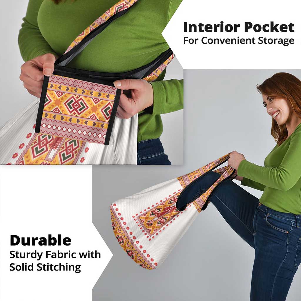 Slovakia Costume Grocery Bag Traditional Folk Pattern