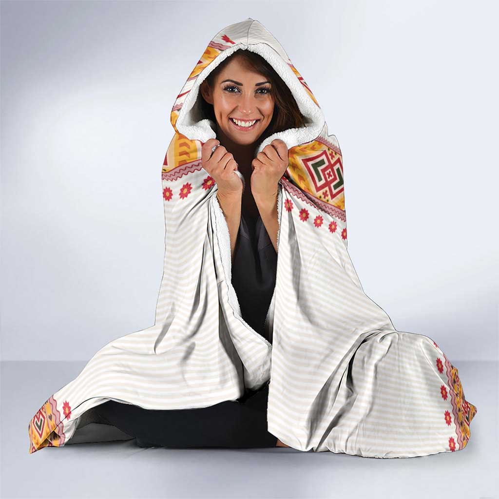 Slovakia Costume Hooded Blanket Traditional Folk Pattern