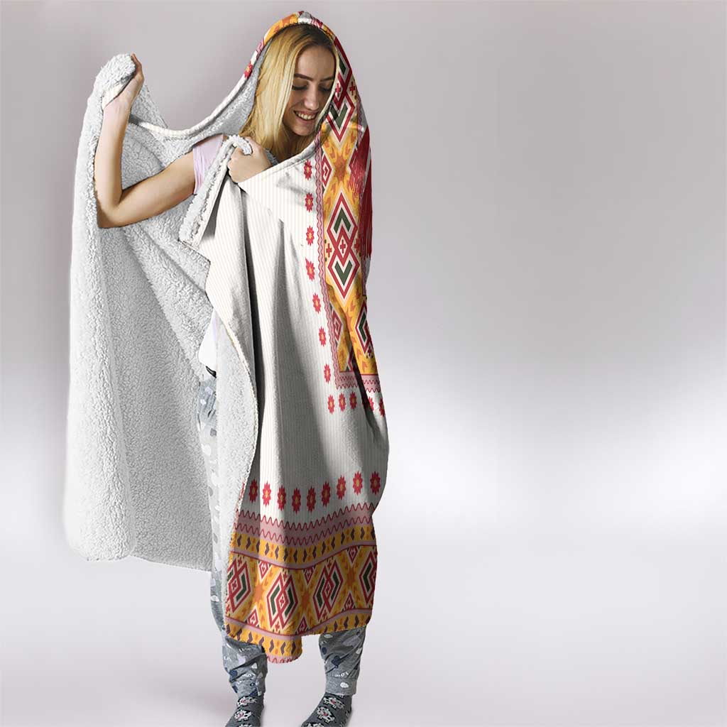 Slovakia Costume Hooded Blanket Traditional Folk Pattern