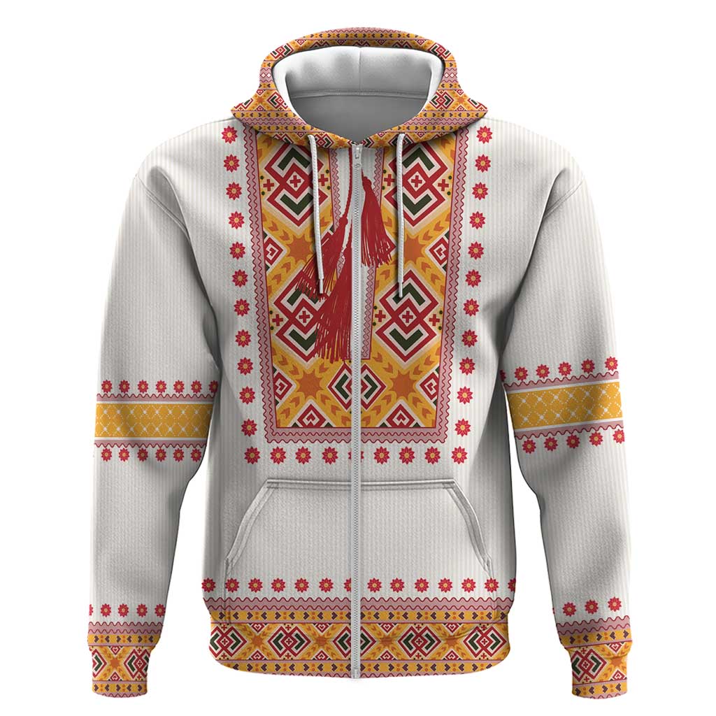 Slovakia Costume Hoodie Traditional Folk Pattern
