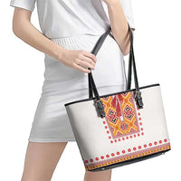 Slovakia Costume Leather Tote Bag Traditional Folk Pattern