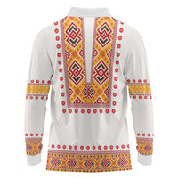 Slovakia Costume Long Sleeve Polo Shirt Traditional Folk Pattern