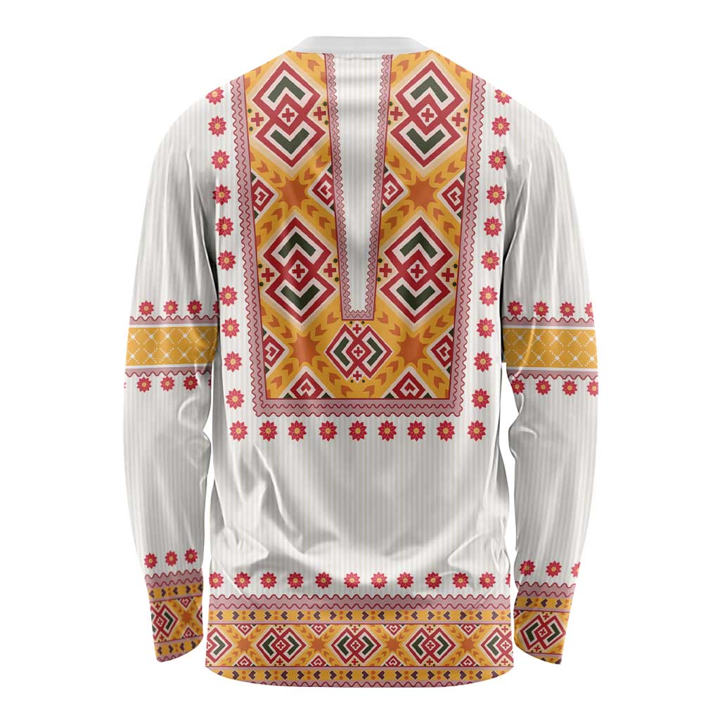 Slovakia Costume Long Sleeve Shirt Traditional Folk Pattern