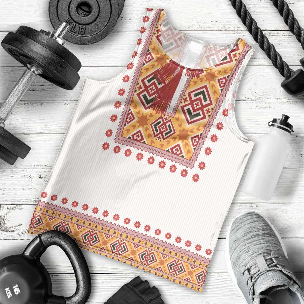 Slovakia Costume Men Tank Top Traditional Folk Pattern
