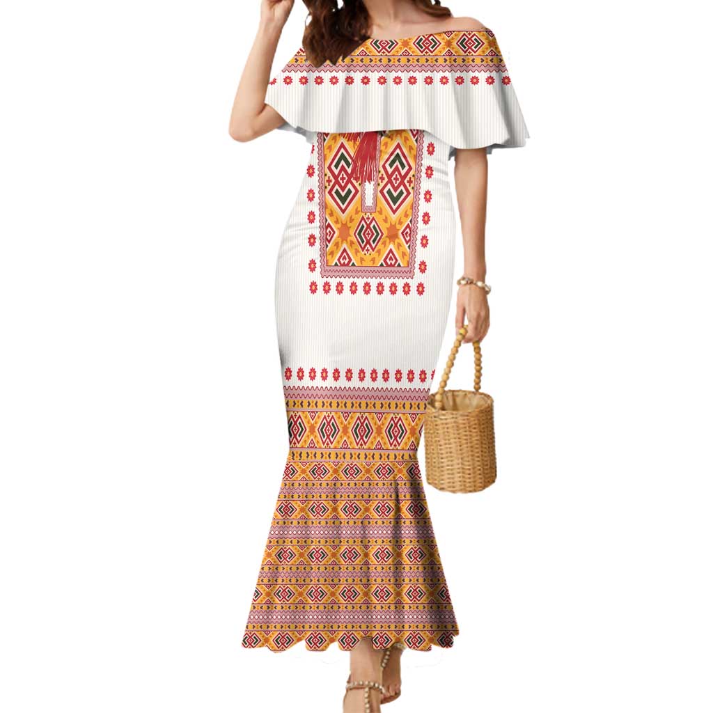 Slovakia Costume Mermaid Dress Traditional Folk Pattern