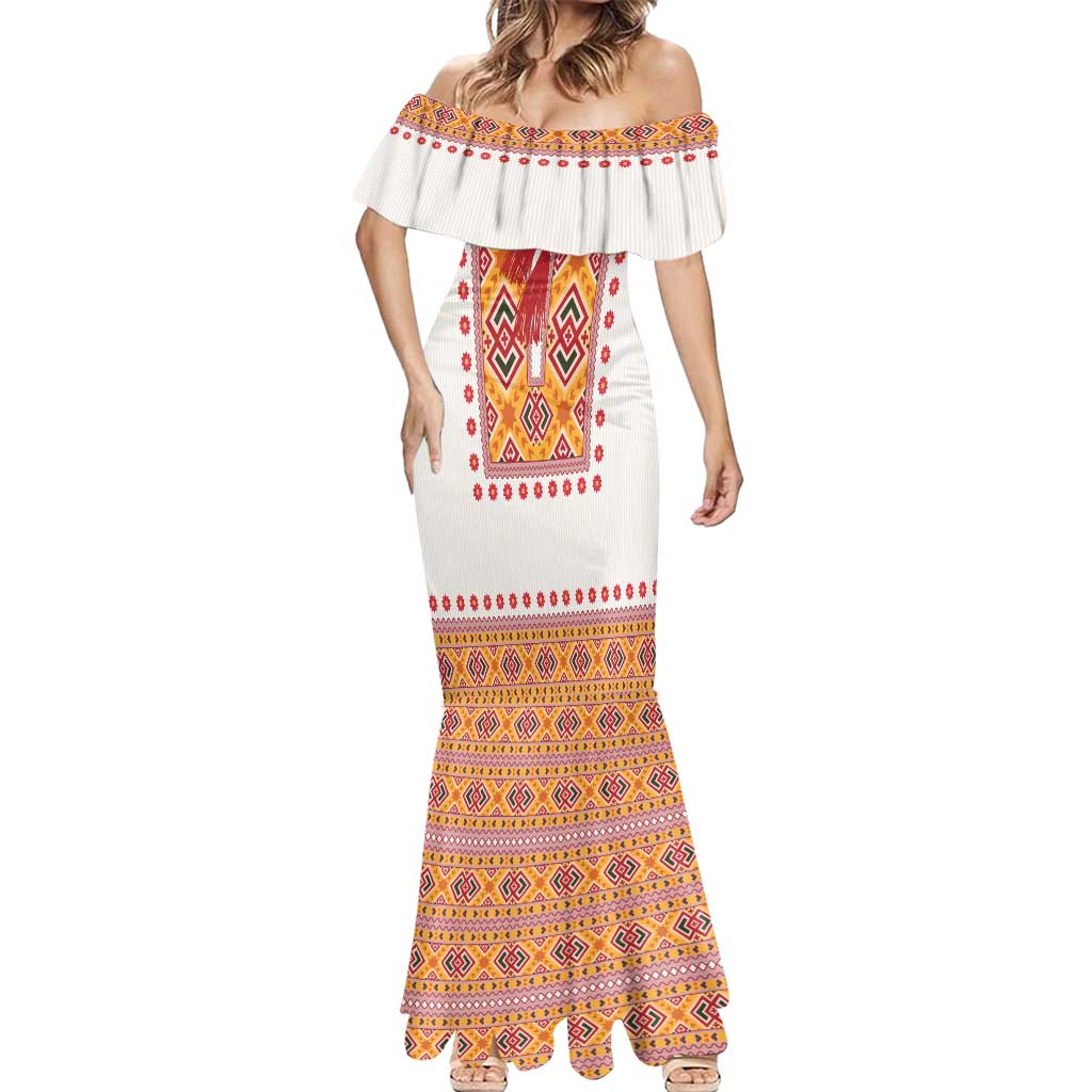 Slovakia Costume Mermaid Dress Traditional Folk Pattern