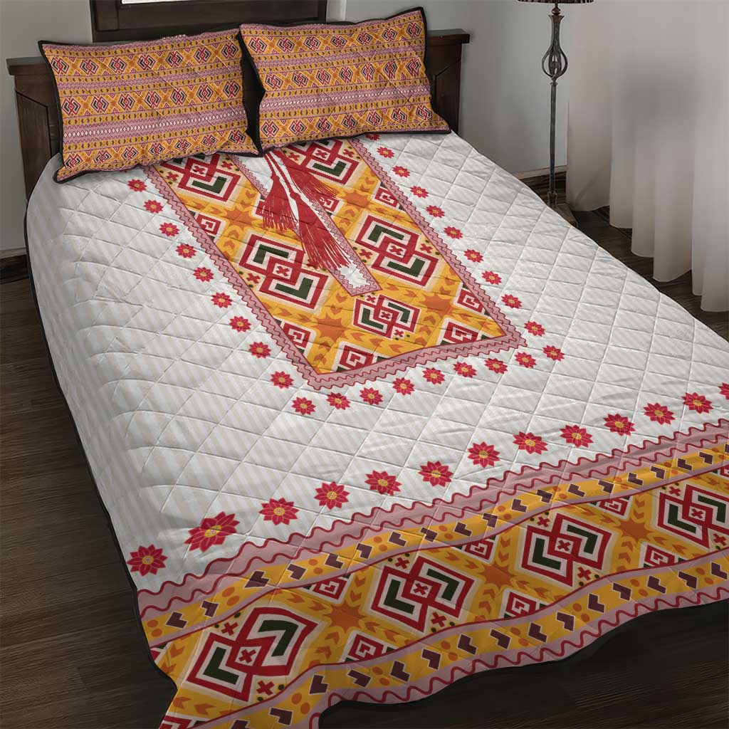 Slovakia Costume Quilt Bed Set Traditional Folk Pattern