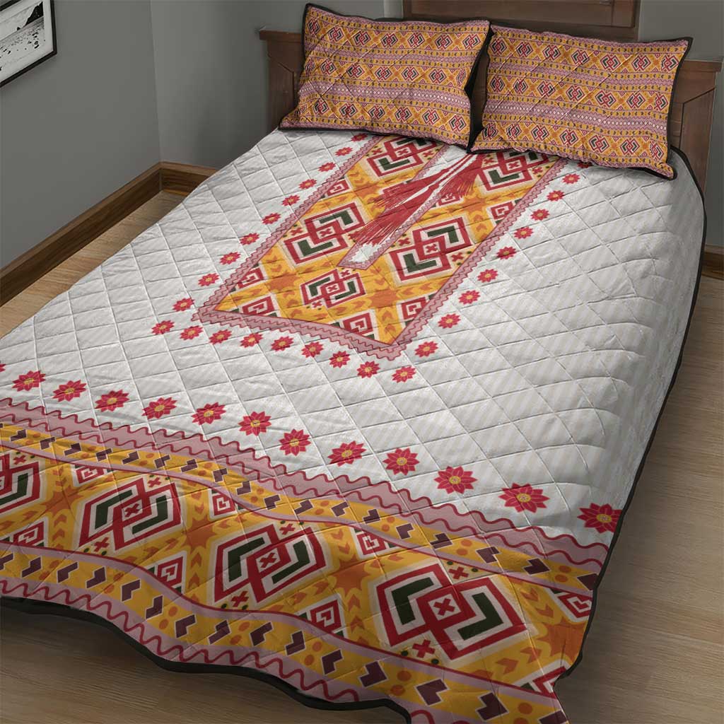Slovakia Costume Quilt Bed Set Traditional Folk Pattern