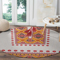 Slovakia Costume Round Carpet Traditional Folk Pattern