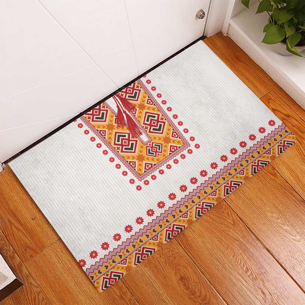 Slovakia Costume Rubber Doormat Traditional Folk Pattern